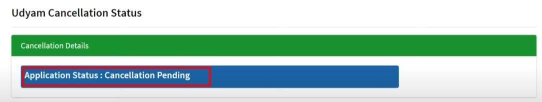 udyam-registration-cancellation-status-page