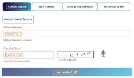 aadhar-mobile-number-update-section